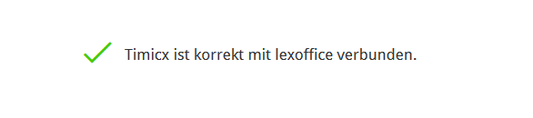 lexoffice Verbindung erfolgreich